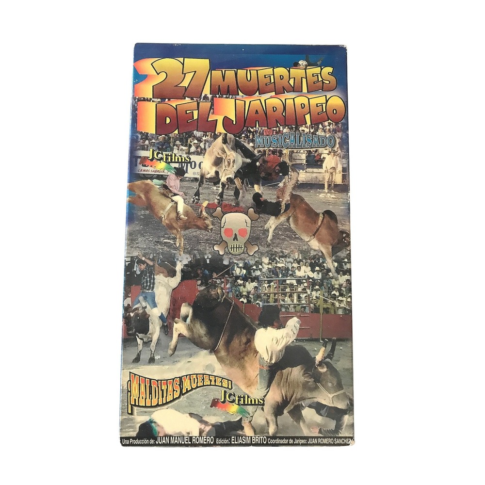 27 Muertes Del Jaripeo Musicalisado VHS 1997 JC Films Green Tape Spanish Rodeo